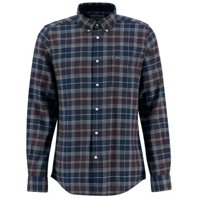 Barbour M's Fortrose Tailored Tartan Shirt Midnight Oak Tartan
