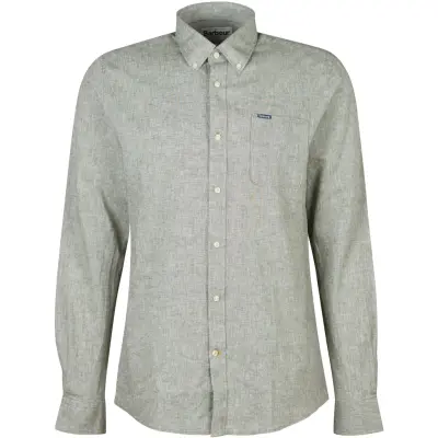 Barbour M's Nelson Tailored Fit Shirt Olive