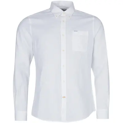 Barbour M's Nelson Tailored Fit Shirt White