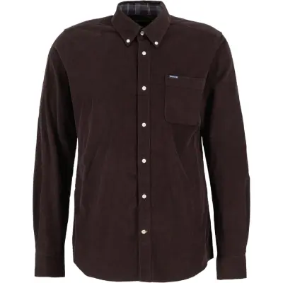 Barbour M's Ramsey Cord Tailored Shirt Dark Oak