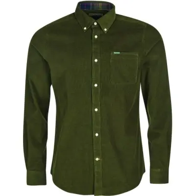 Barbour M's Ramsey Cord Tailored Shirt Forest