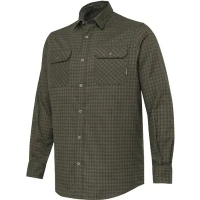 Beretta M's Cadet Flannel Shirt Green/Brown Check