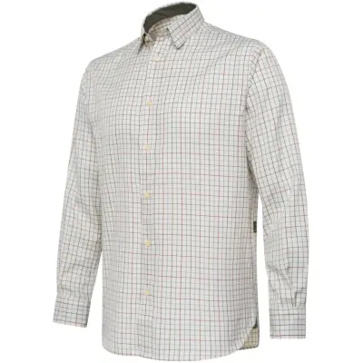Beretta M's Charlow LS Shirt White&Green Check
