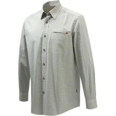 Beretta Wood Plain Collar Shirt Green&Purple Check