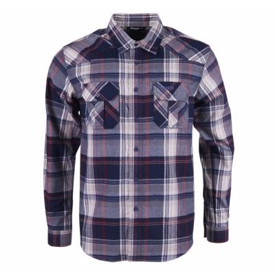 Bjorli Shirt, Midnightblue/Burg Check, S,  Bergans