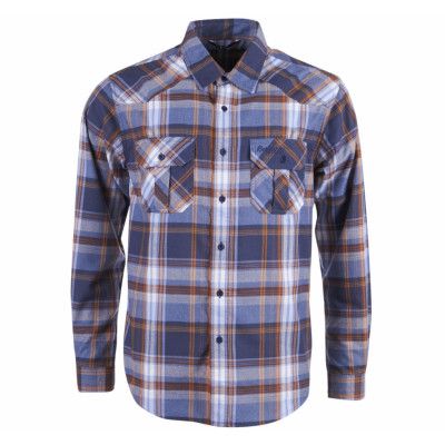 Bjorli Shirt, Nightblue/Desert Check, L,  Bergans