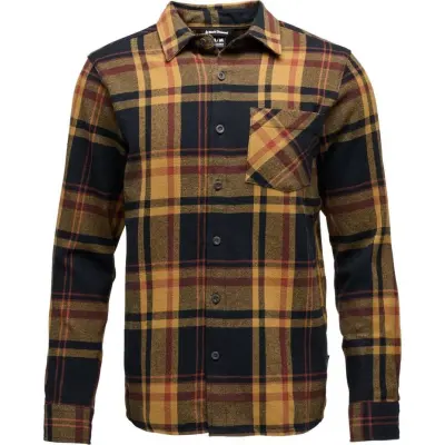 Black Diamond Men's Project Flannel Shirt Black-Flax Plaid