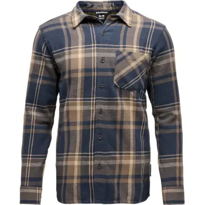 Black Diamond Men's Project Flannel Shirt Charcoal-Walnut Plaid