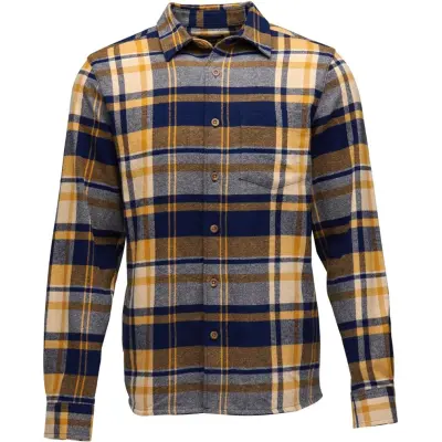 Black Diamond Men's Project Flannel Shirt Indigo-Gold Plaid