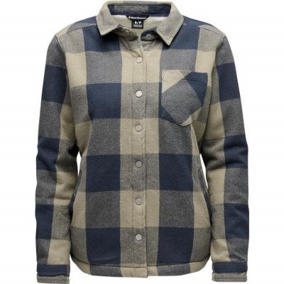 Black Diamond W Project Lined Flannel Charcoal/Pine Smoke