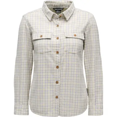 Black Diamond W Project Twill Ls Shirt Chalk-Fog Blue