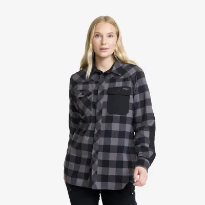 Campfire Shirt Dam Black/Anthracite, Storlek:4XL