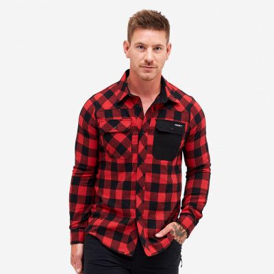 Campfire Shirt - Herr - Black/Dark Red, Storlek:M - Herr>Tröjor>Skjortor&Långärmade Tröjor