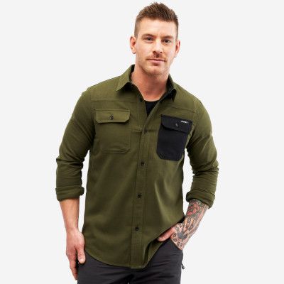 Campfire Shirt - Herr - Dark Olive, Storlek:XL - Herr>Tröjor>Skjortor&Långärmade Tröjor