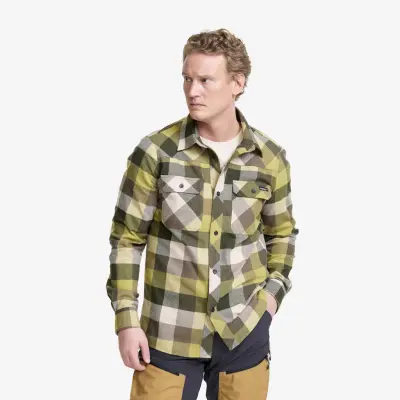 Campfire Shirt - Herr - Light MossGray/Multi, Storlek:4XL - Herr>Tröjor>Skjortor&Långärmade Tröjor