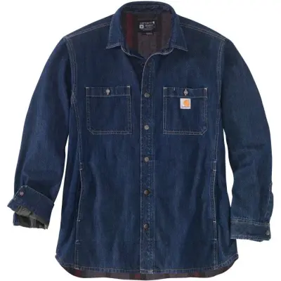 Carhartt Workwear Carhartt M's Denim Fleece Lined Snap Front Shirt Glacier