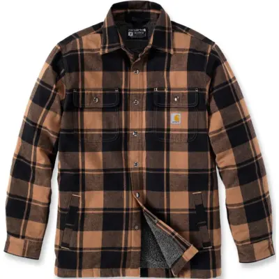 Carhartt Workwear Carhartt M's Flannel Sherpa Lined Shirt Jacket Carhartt® Brown