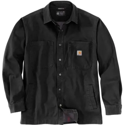 Carhartt Workwear Carhartt M's Fleece Lined Snap Front Shirt Jacket Black