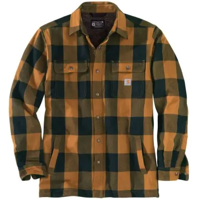 Carhartt Workwear Carhartt M's Hubbard Sherpa Lined Shirt Jac Carhartt Brown