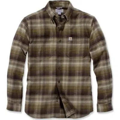 Carhartt Workwear Carhartt M's L/S Rugged Flex Hamilton Plaid Shirt Fir Green