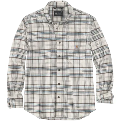 Carhartt Workwear Carhartt M's Midweight Flannel L/S Plaid Shirt Malt