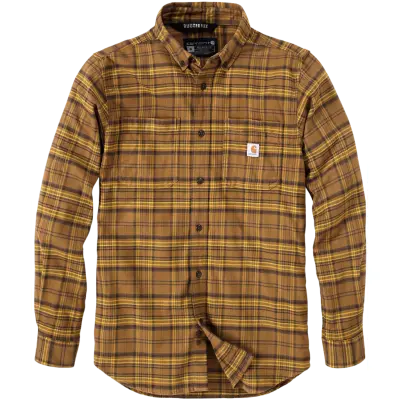 Carhartt Workwear Carhartt M's Midweight Flannel L/S Plaid Shirt Oak Brown