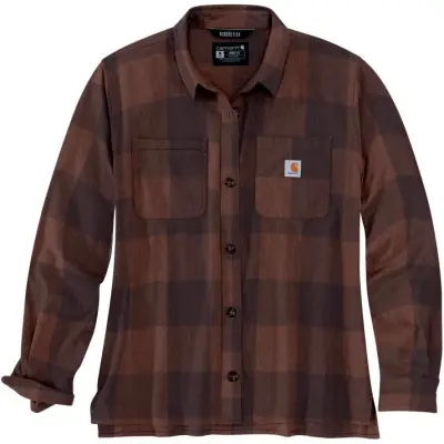 Carhartt Workwear Carhartt W's Midweight Flannel L/S Plaid Shirt Blackberry