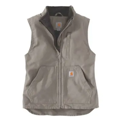 CarharttWorkwear Carhartt W's Sherpa Lined Mock Neck Vest Taupe Grey