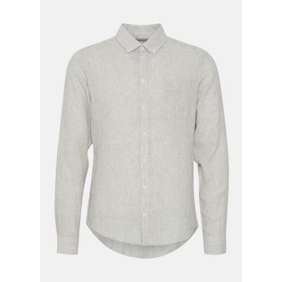 Cfanton Ls Bd Striped Linen Mi, Vetiver, M,  Långärmade Skjortor