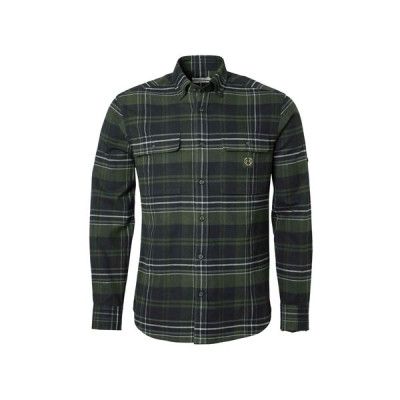 Chevalier Heron Flannel Shirt Men October Green Checked