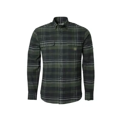 Chevalier Heron Flannel Shirt Men October Green Checked October Green Checked S