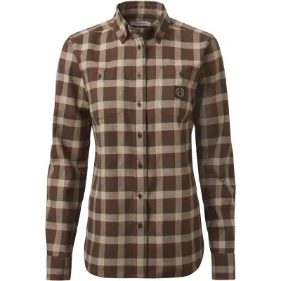 Chevalier Heron Flannel ShirtWomen Holly Green Checked