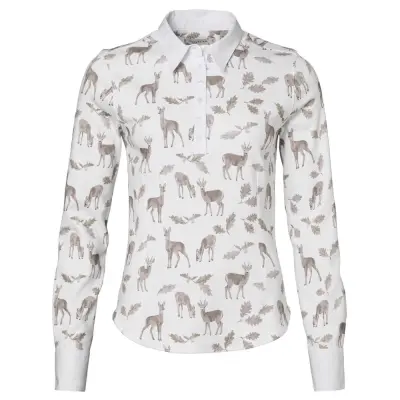 Chevalier Leslie Half Placket Jersey Shirt Women Oh Deer Pink