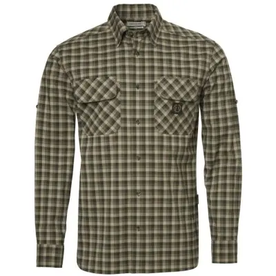 Chevalier M's Creek Shooting Fit Coolmax Shirt Mink Brown Checked