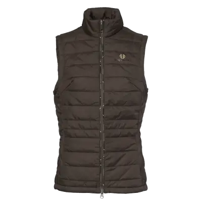 Chevalier Quintin Padded Vest Women Leather Brown