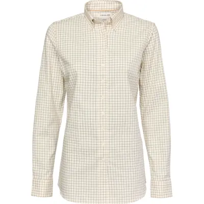 Chevalier Women's Florence Shooting Fit Stretch Shirt Highland Green Tattersall