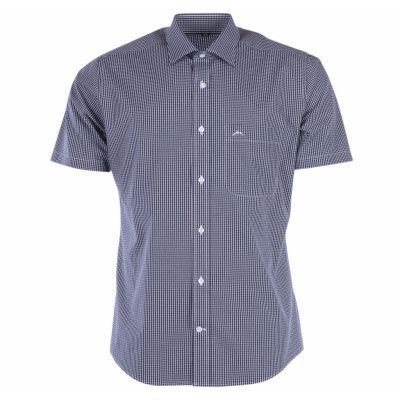 Classic S/S, Navy Check, M,  Skjortor