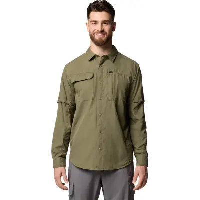 Columbia Men's Skien Valley Long Sleeve Shirt  Stone Green