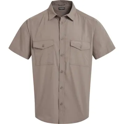 Craghoppers Men's Kiwi II Short Sleeved Shirt Pebble