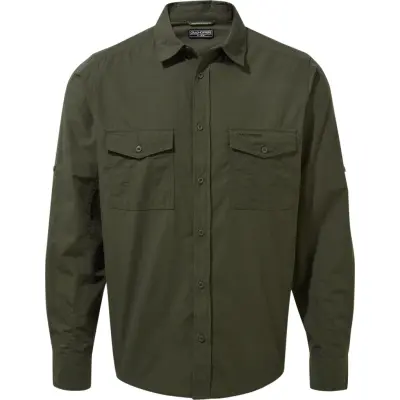 Craghoppers Men's Kiwi Longsleeve Shirt Woodland Green