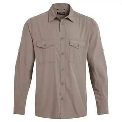 Craghoppers M's Kiwi Ii Long Sleeved Shirt Pebble