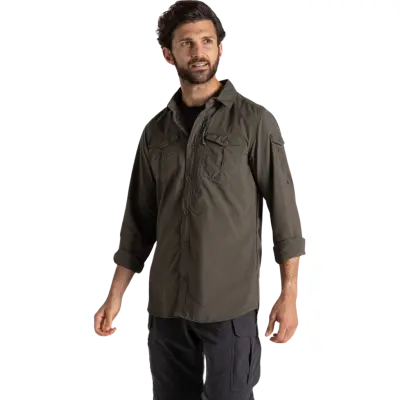 Craghoppers M's Nosilife Adventure Long Sleeved Shirt Iii Woodland Green
