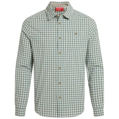 Craghoppers M's NosiLife Nuoro Check Long Sleeved Shirt Lichen Green / Ecru Check