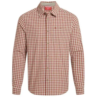 Craghoppers M's NosiLife Nuoro Check Long Sleeved Shirt Red Beach Check