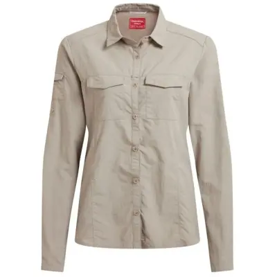 Craghoppers W's NosiLife Adventure Long Sleeved Shirt III Soft Mushroom