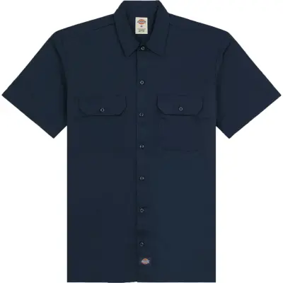 Dickies Men's Work Shirt Shortsleeve Rec Dark Navy