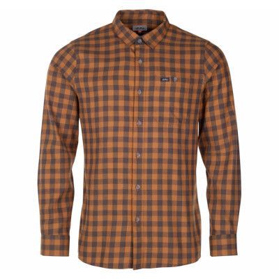 Ekren Ms Ls Shirt, Dk Gold, M,  Långärmade Skjortor