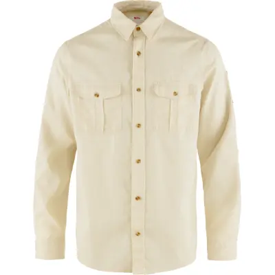 Fjällräven Men's Övik Travel Long Sleeved Shirt Chalk White