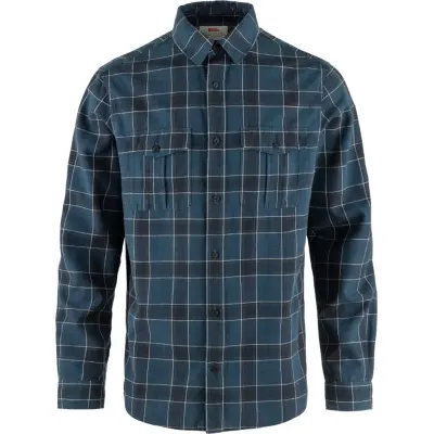 Fjällräven Men's Övik Travel Long Sleeved Shirt Indigo Blue-Dark Navy