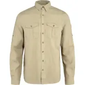 Fjällräven Men's Övik Travel Long Sleeved Shirt Sand Stone